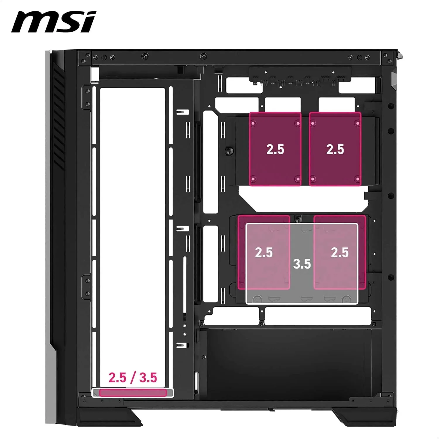 MSI MPG Velox 300R Airflow PZ ARGB E-ATX Mid Tower Case (Black) overview 5