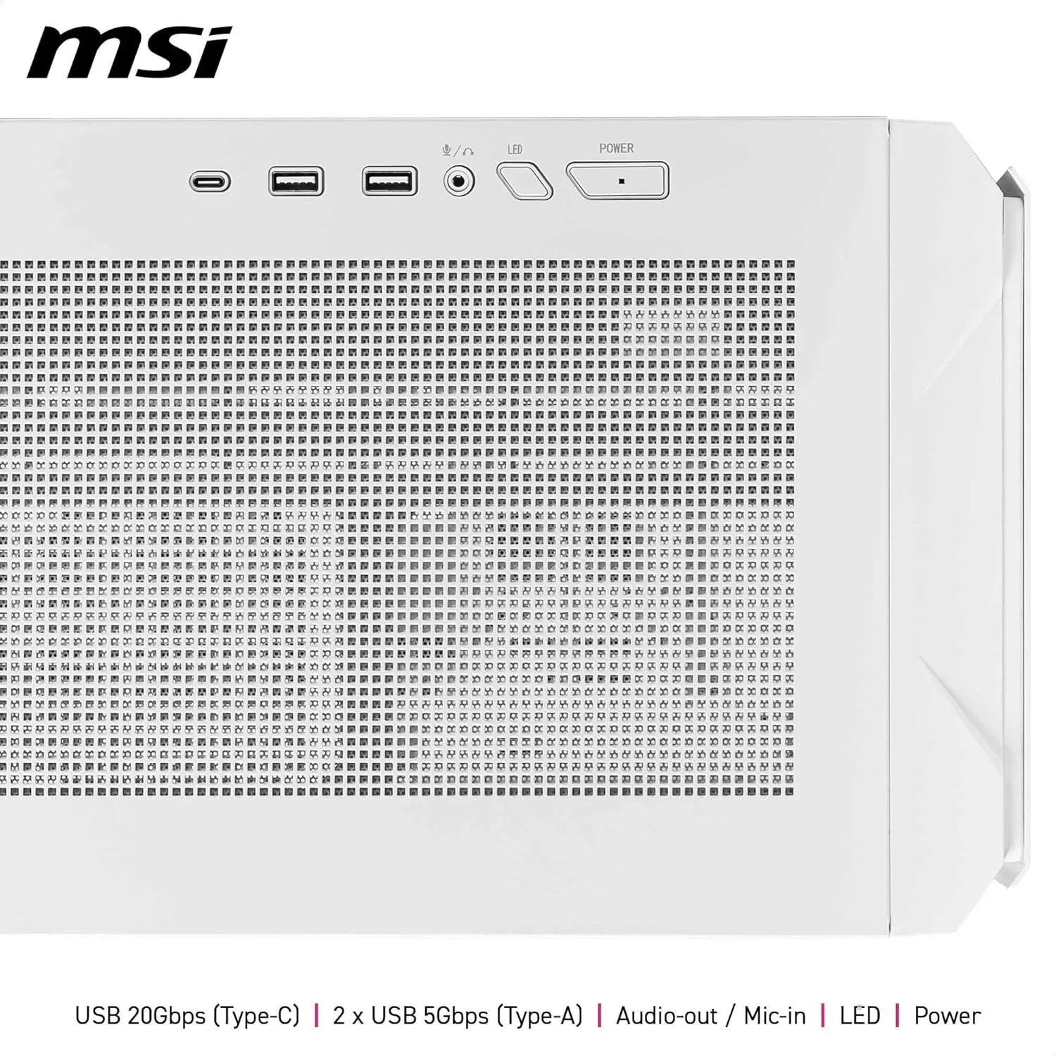 MSI MPG Velox 300R Airflow PZ ARGB E-ATX Mid Tower Case (White) overview 9