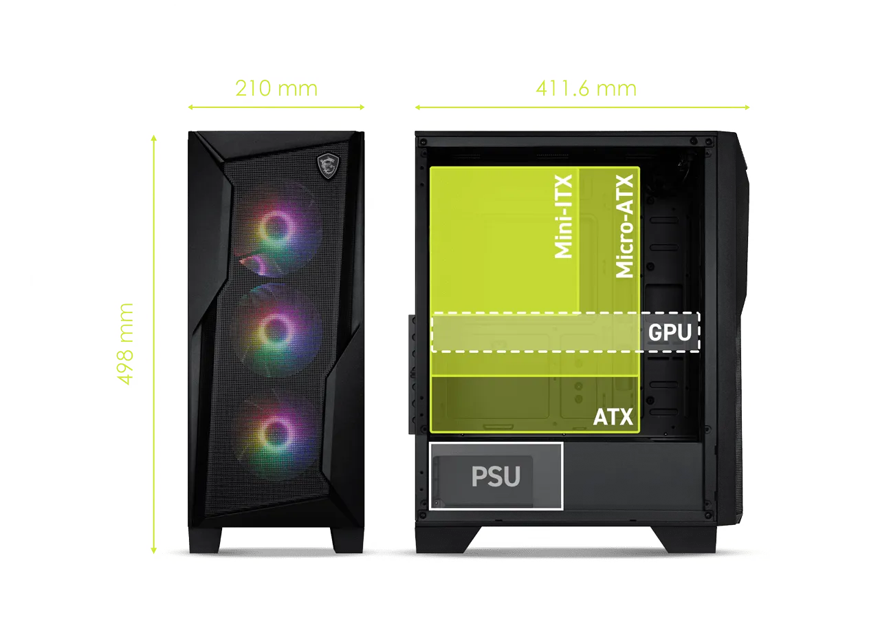 MSI Mag Forge 130A Airflow Mid Tower ATX Cabinet overview 11