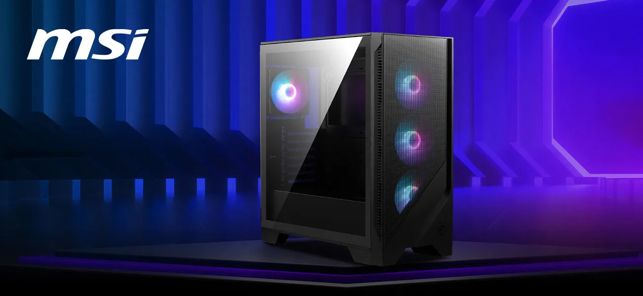 MSI Mag Forge 321R Airflow (ATX) Mid Tower Cabinet (Black) overview 1