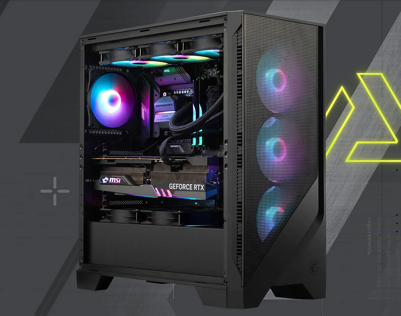 MSI Mag Forge 321R Airflow (ATX) Mid Tower Cabinet (Black) overview 2