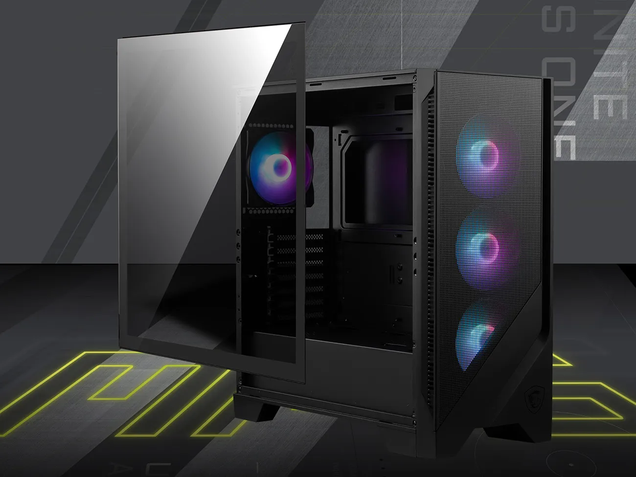 MSI Mag Forge 321R Airflow (ATX) Mid Tower Cabinet (Black) overview 5