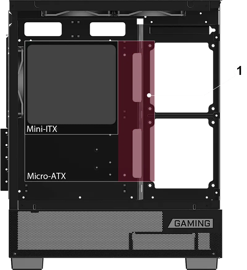 MSI PAG PANO M110A M-ATX Mid Tower Cabinet (Black) overview 3