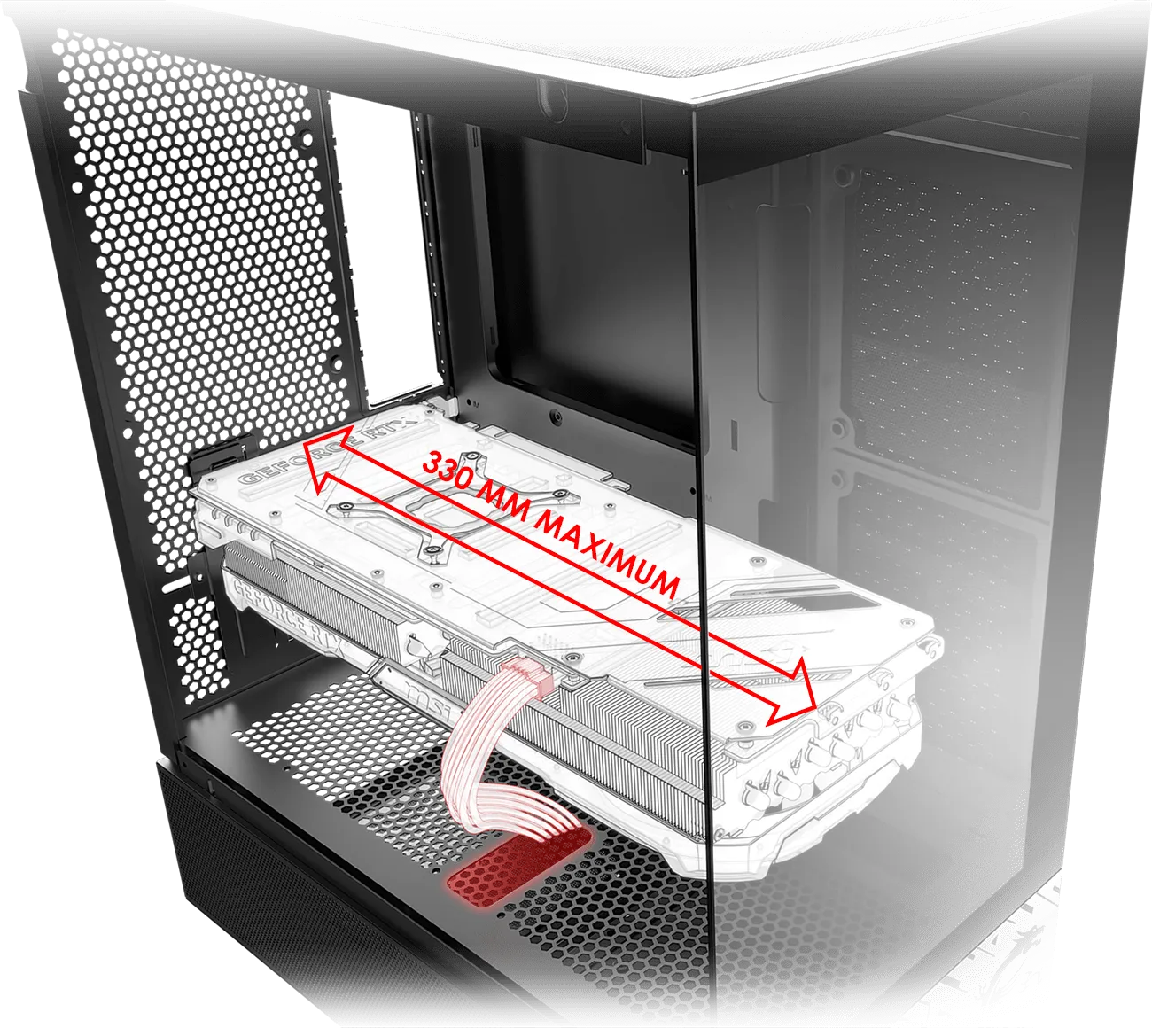 MSI PAG PANO M110A M-ATX Mid Tower Cabinet (White) overview 4
