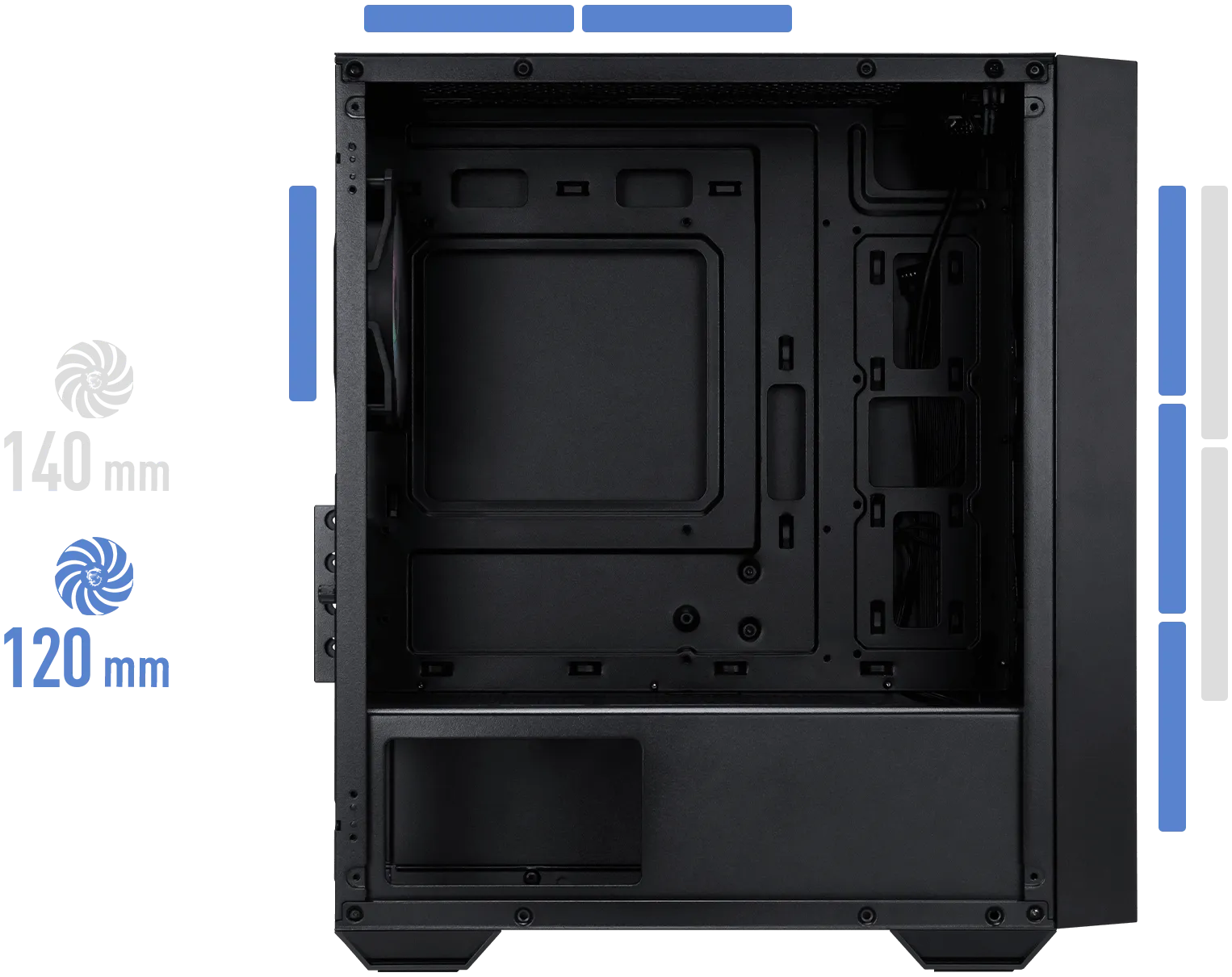 MSI PRO FORGE M050A Auto RGB M-ATX Mini Tower Case overview 3