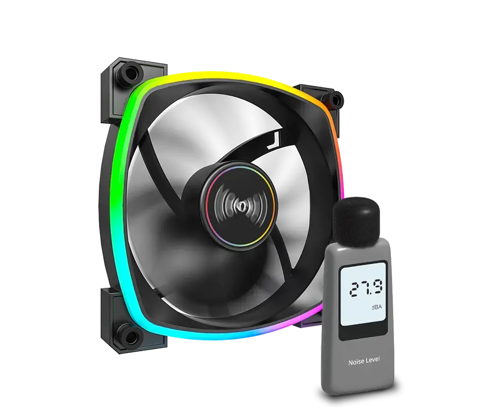 Montech AX140 ARGB 140mm Black PWM Fan (White) overview 3
