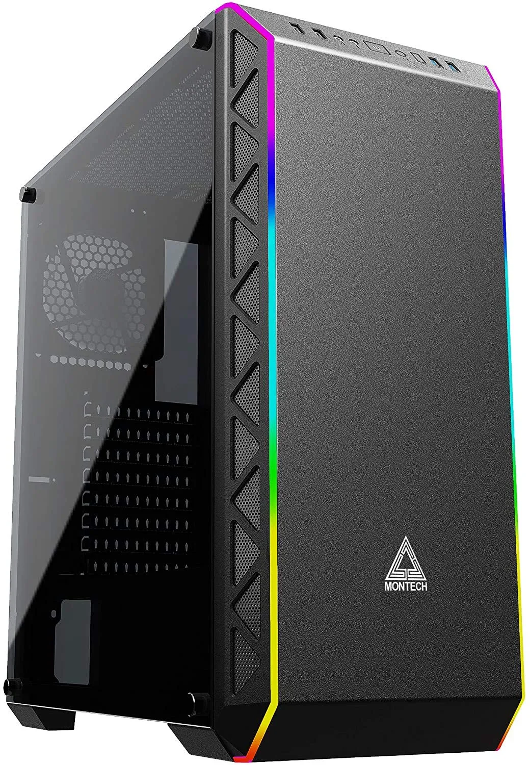 Montech Air 900 ARGB E-ATX Mid Tower Cabinet (Black) overview 1