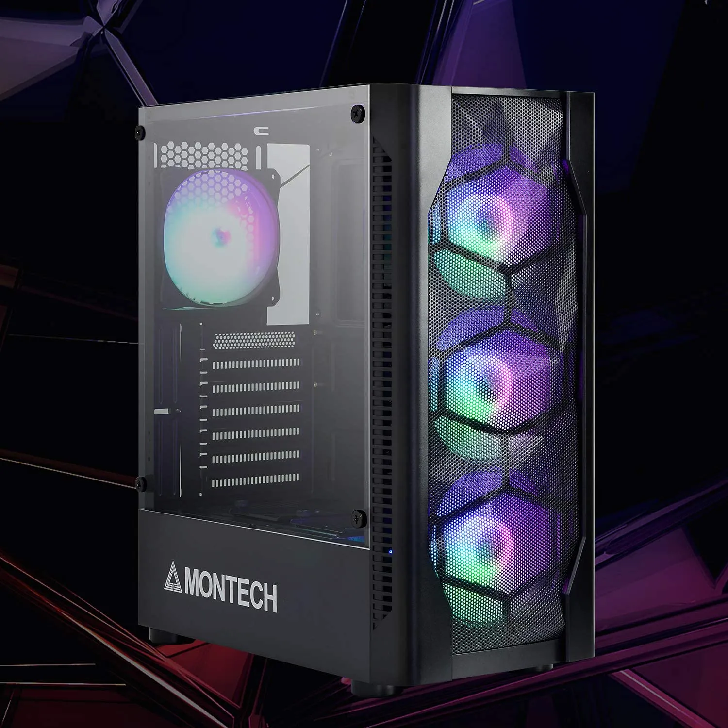 Montech X1 Mid Tower Cabinet (Black) overview 1