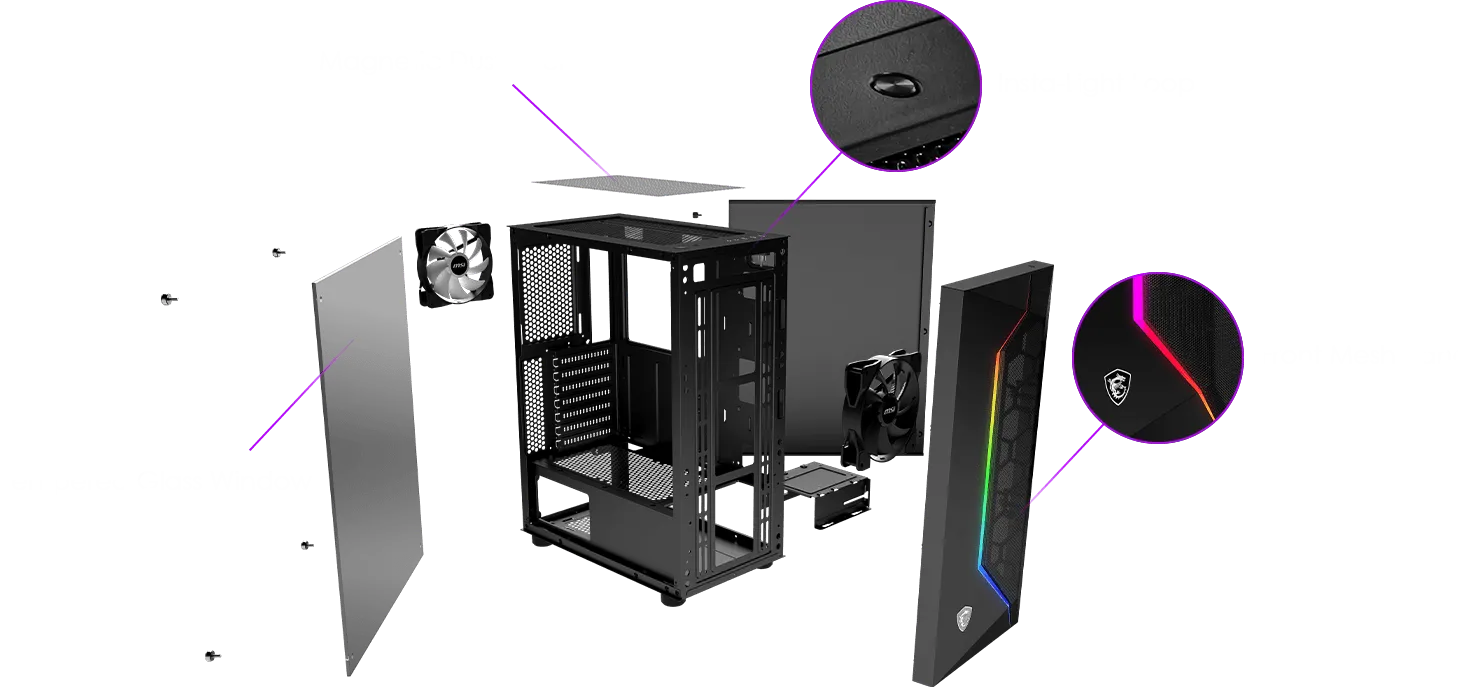 Msi MAG Vampiric 100R ARGB Cabinet overview 6