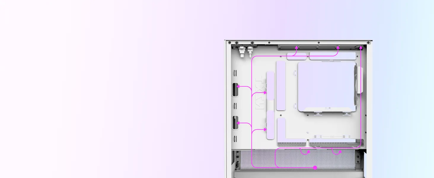 NZXT Chassis H3 Flow (2025) M-ATX Mid-tower Case without PSU overview 9