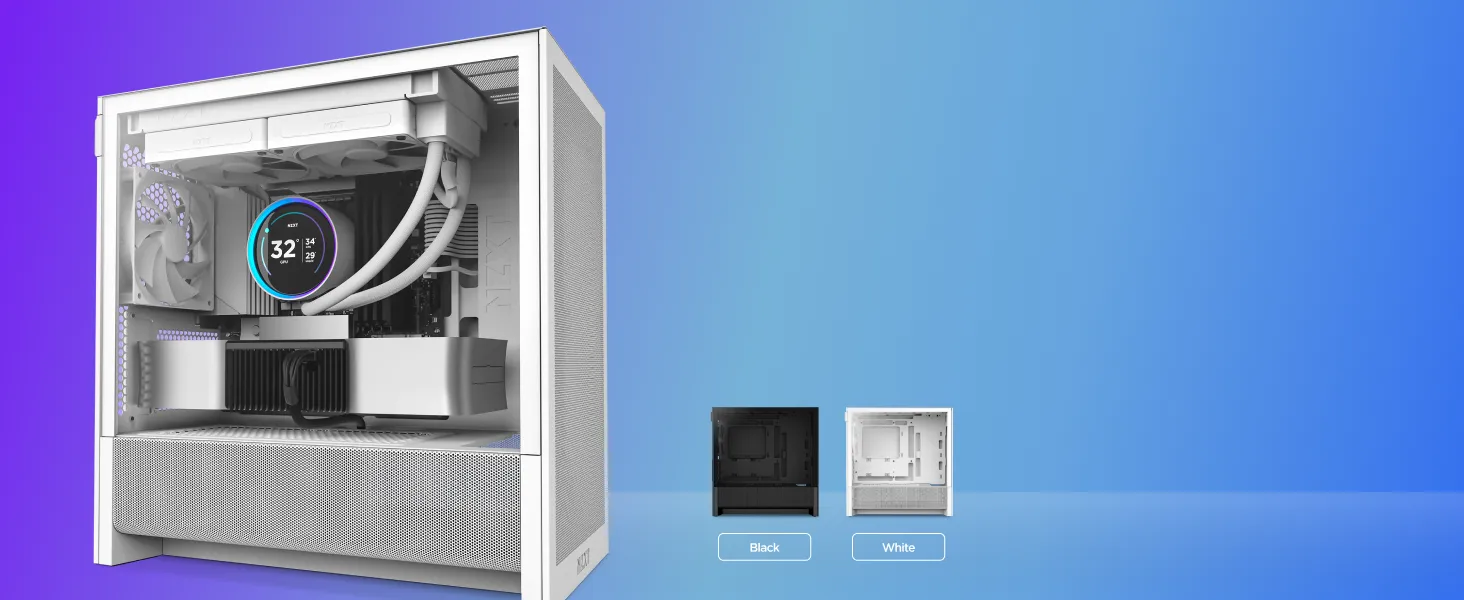 NZXT Chassis H3 Flow (2025) M-ATX Mid-tower Case without PSU overview 1