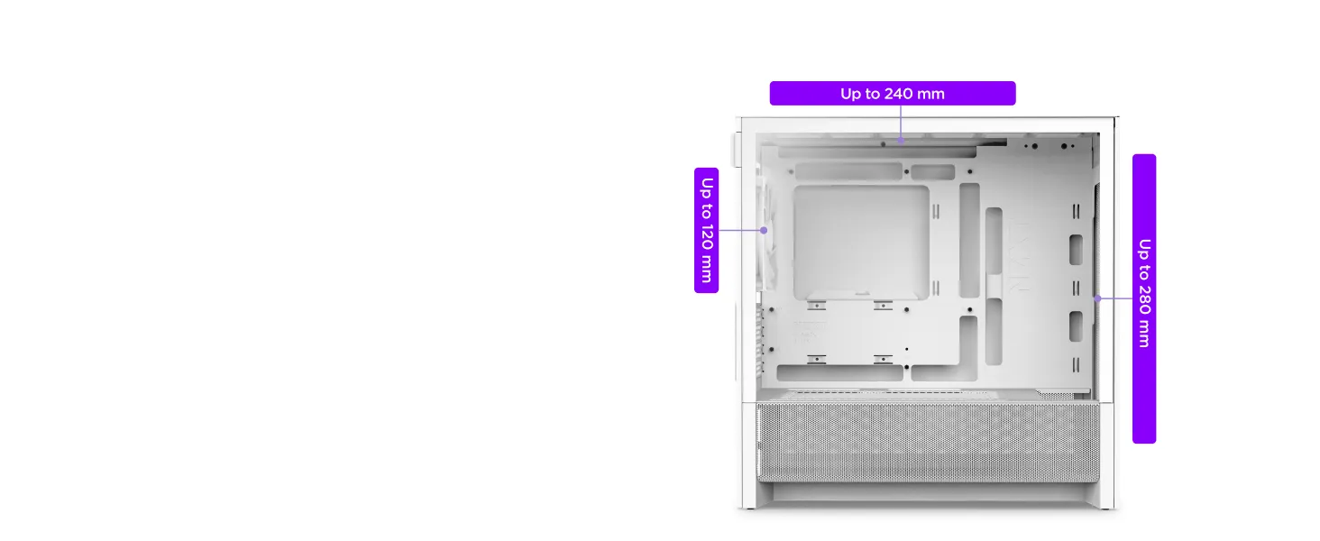 NZXT Chassis H3 Flow (2025) M-ATX Mid-tower Case without PSU overview 5