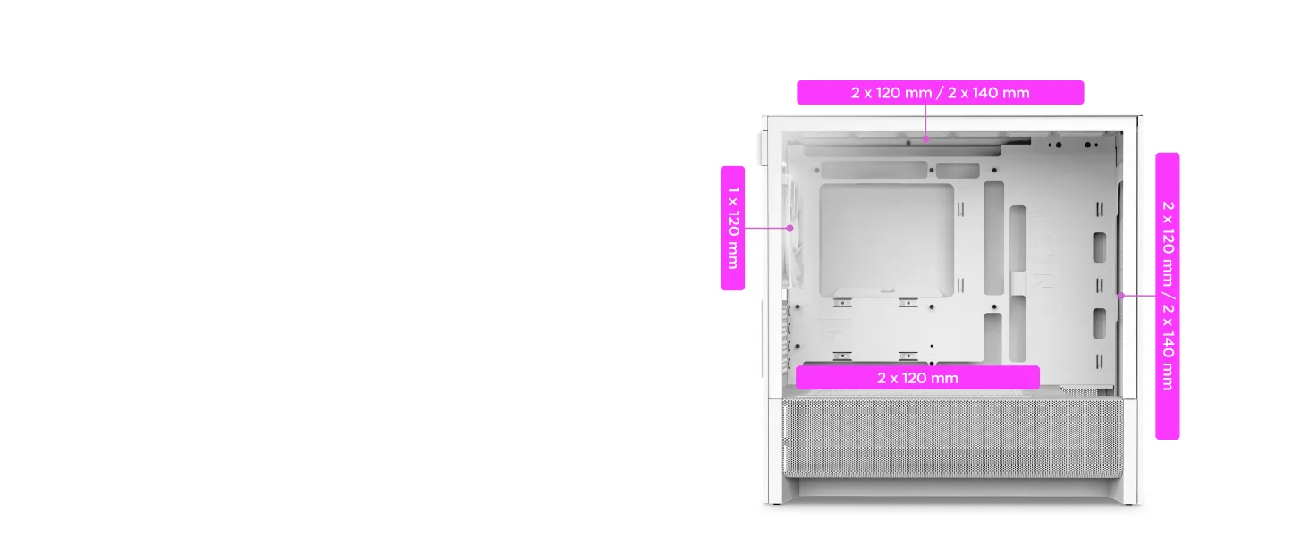 NZXT Chassis H3 Flow (2025) M-ATX Mid-tower Case without PSU overview 6