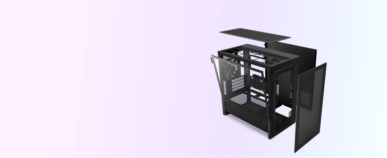 NZXT Chassis H3 Flow (2025) M-ATX Mid-tower Case without PSU overview 8