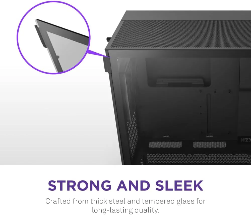 NZXT H5 Flow 2024 Compact ATX Mid-Tower PC Gaming Case (Black) overview 8