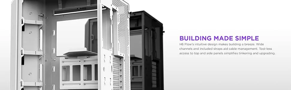 NZXT H6 Flow RGB (ATX) Mid Tower Cabinet (Black) overview 4