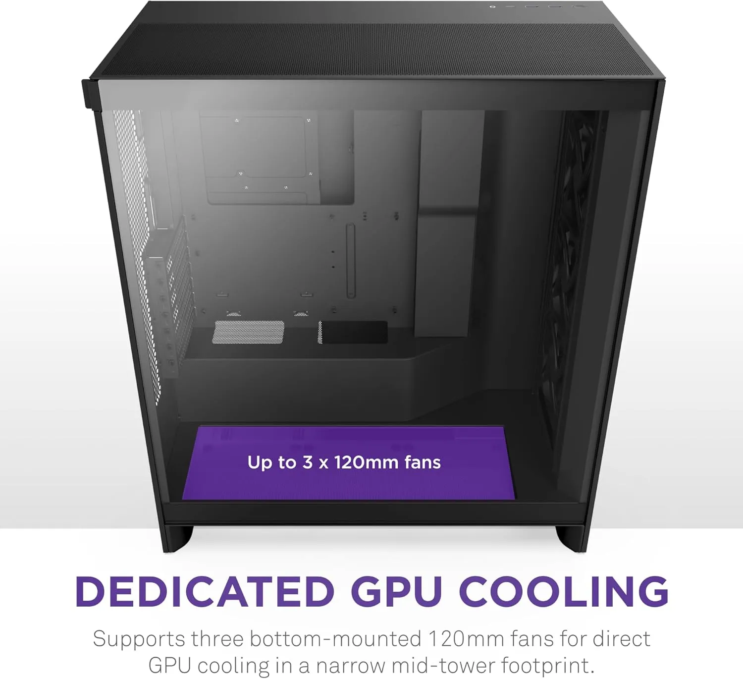 NZXT H7 Flow (2024) ATX Mid Tower Airflow Cabinet (Black) overview 2