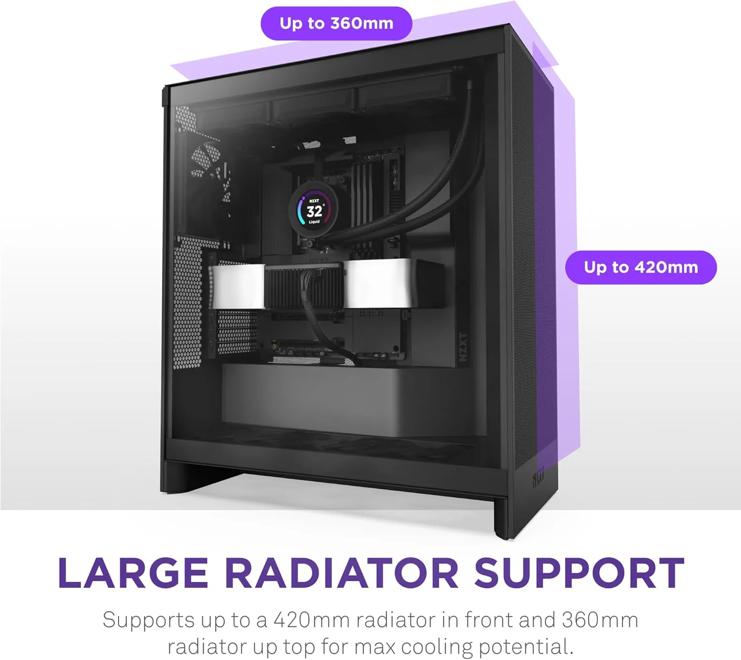 NZXT H7 Flow (2024) ATX Mid Tower Airflow Cabinet (Black) overview 6