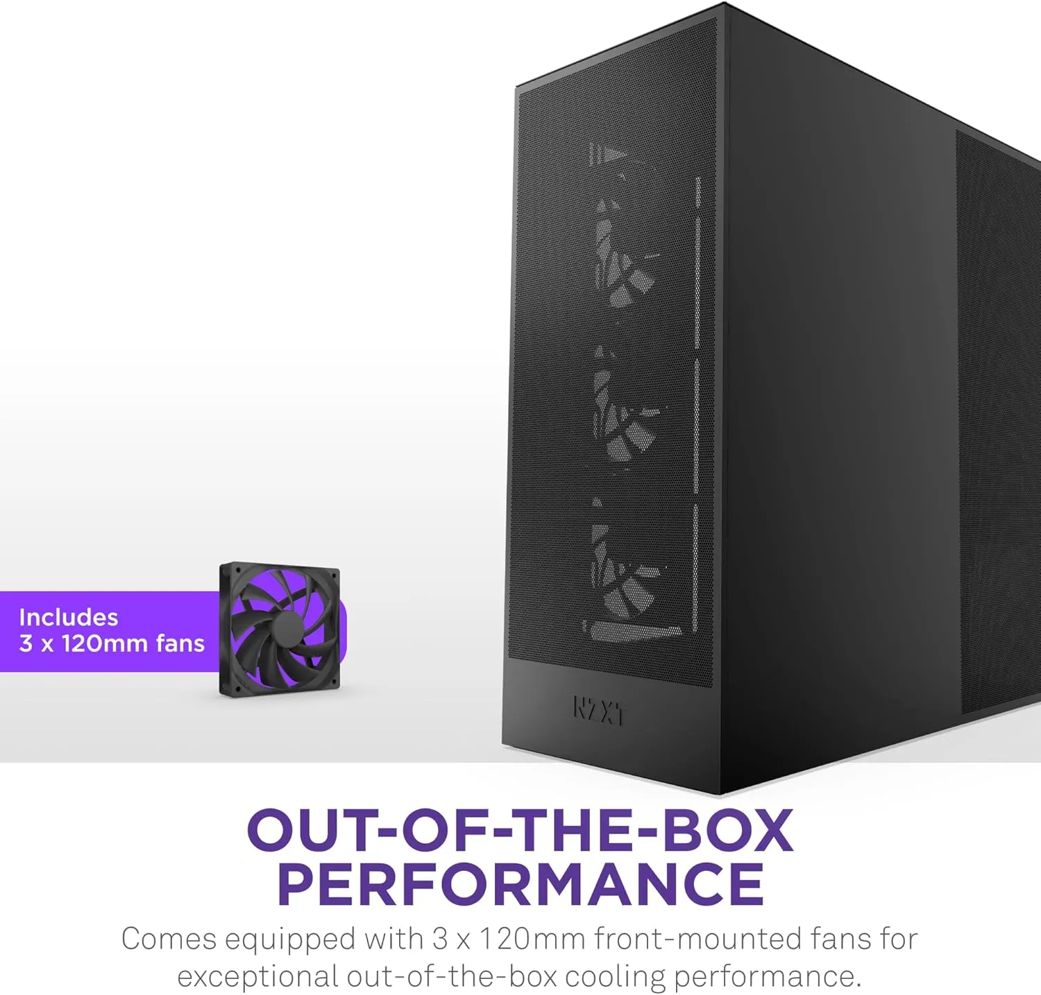 NZXT H7 Flow RGB (2024) ATX Mid Tower Airflow Cabinet (Black) overview 2