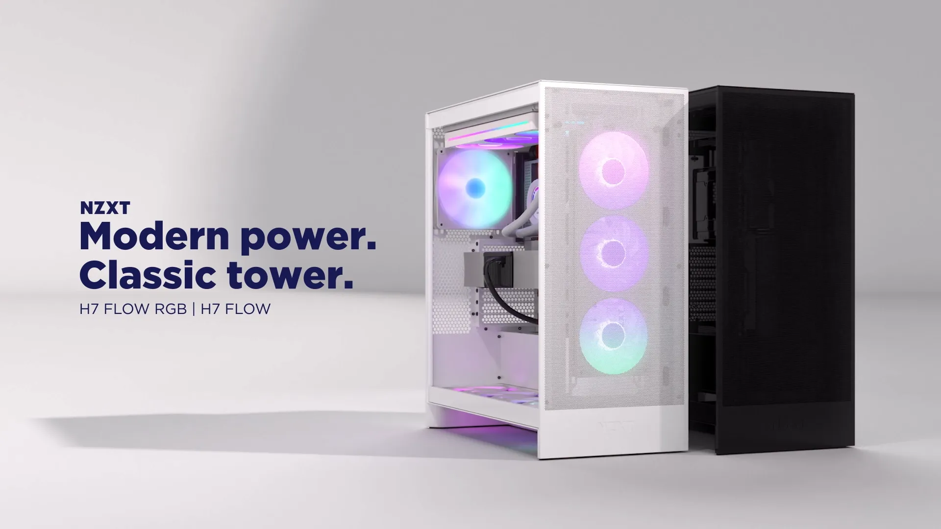 NZXT H7 Flow RGB (2024) ATX Mid Tower Airflow Cabinet (White) overview 10
