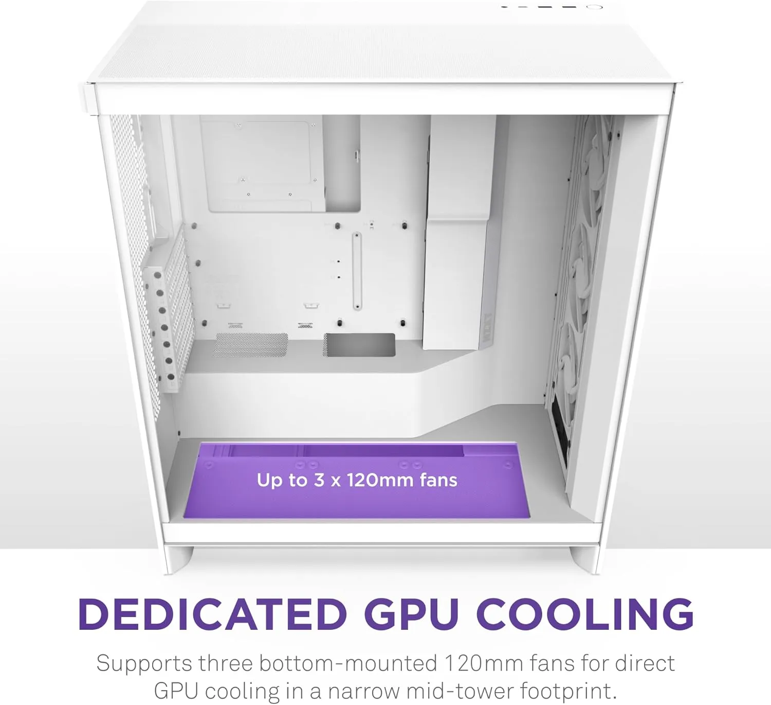 NZXT H7 Flow RGB (2024) ATX Mid Tower Airflow Cabinet (White) overview 11