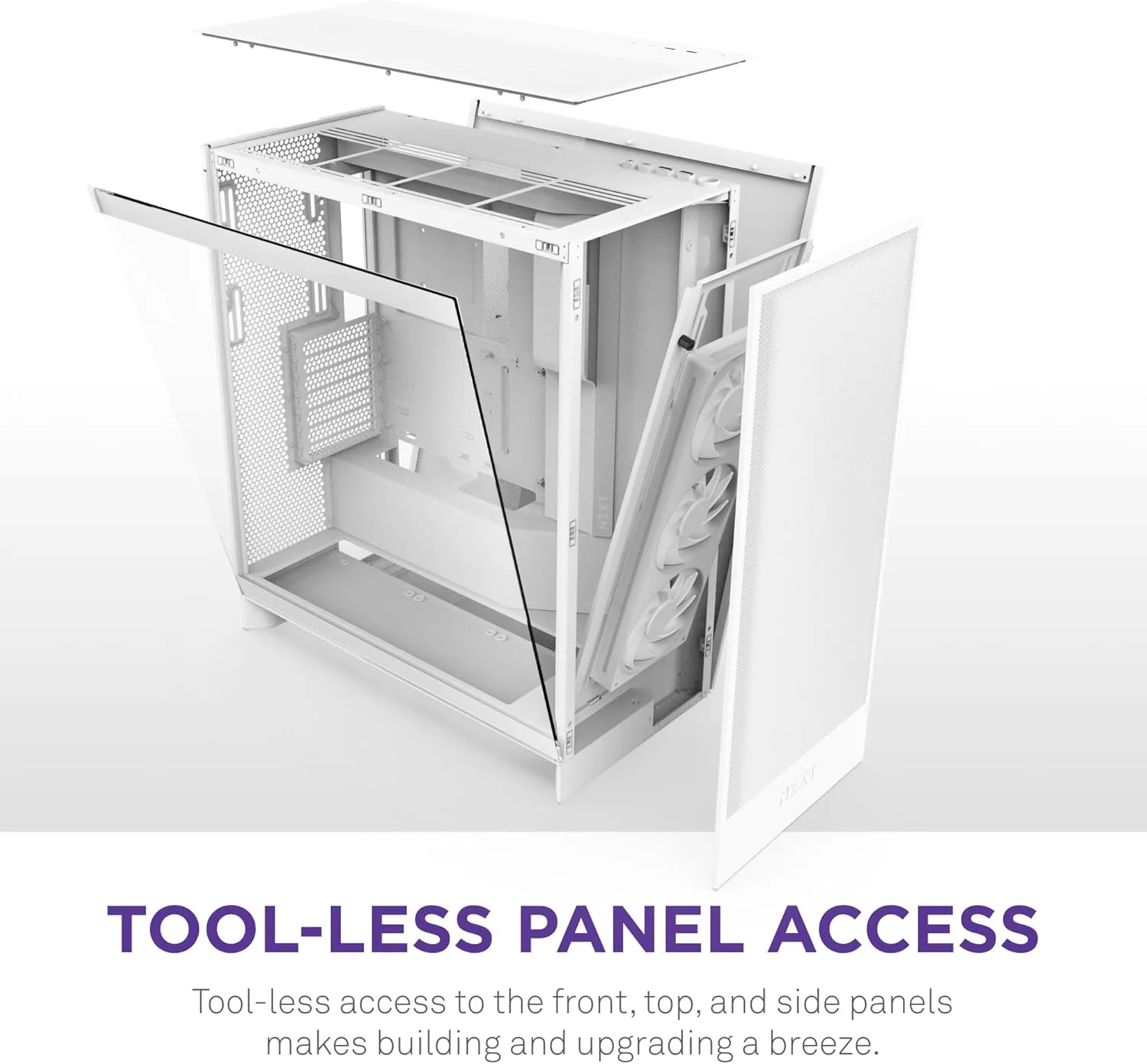 NZXT H7 Flow RGB (2024) ATX Mid Tower Airflow Cabinet (White) overview 18