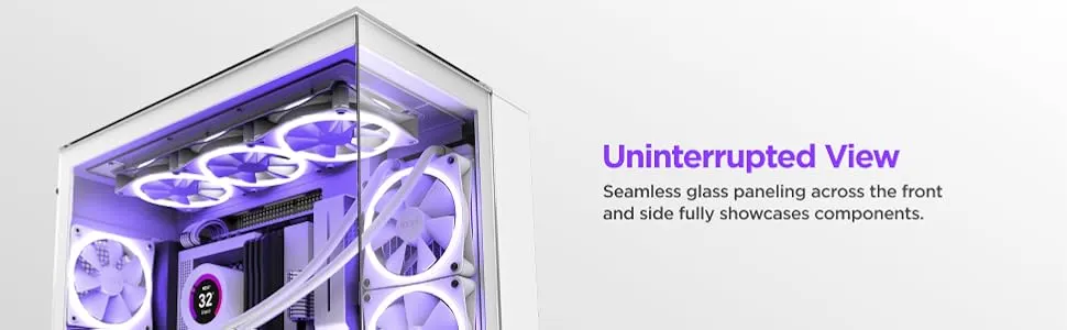 NZXT H9 Elite Dual-Chamber ATX Mid-Tower PC Gaming Case White overview 3