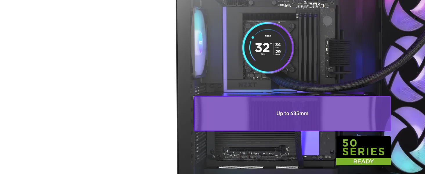 NZXT H9 Flow RGB+ (2025) Large Dual-Chamber ATX Mid-Tower Airflow PC Case (Black) overview 8