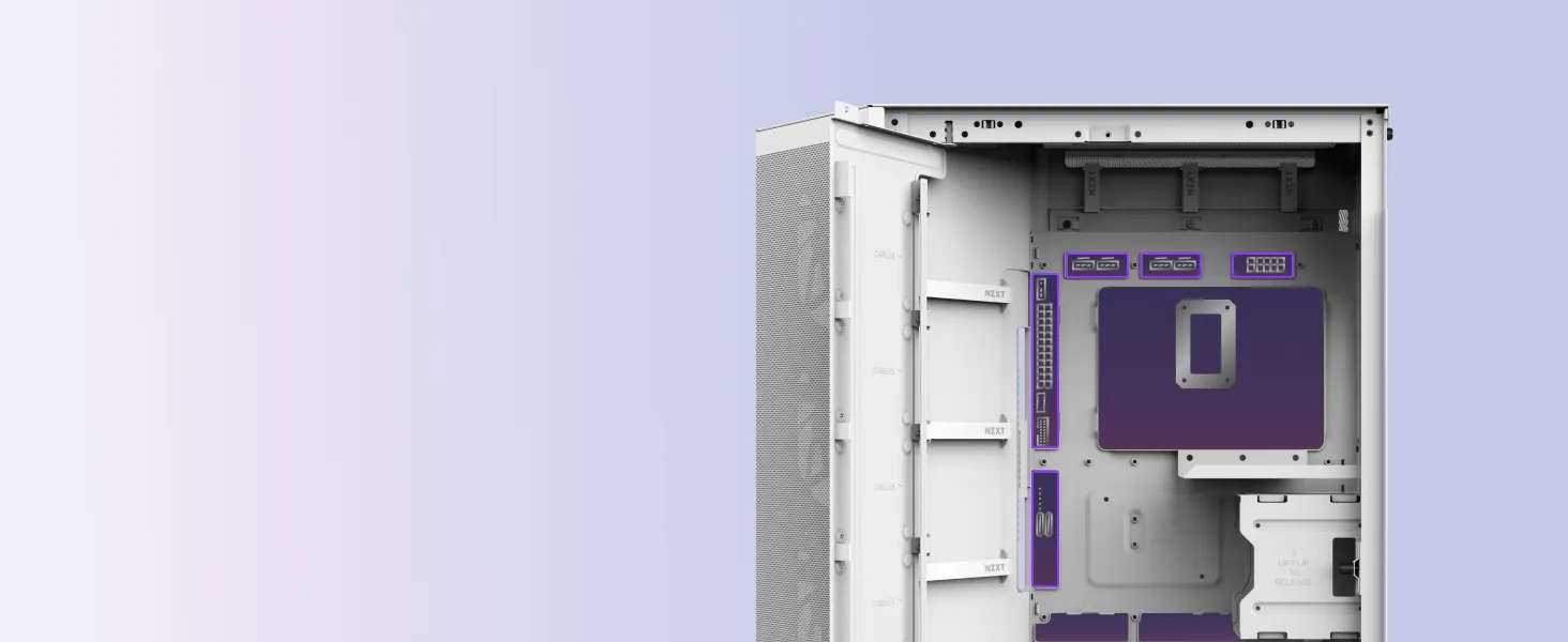 NZXT H9 Flow RGB+ (2025) Large Dual-Chamber ATX Mid-Tower Airflow PC Case (Black) overview 9