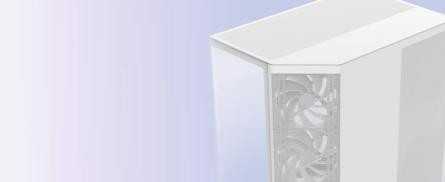 NZXT H9 Flow RGB+ (2025) Large Dual-Chamber ATX Mid-Tower Airflow PC Case (White) overview 3