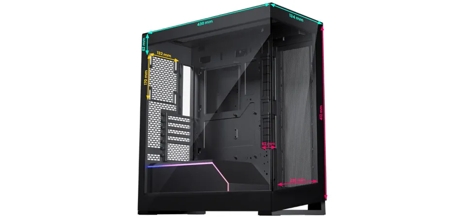 Phanteks NV5 D-RGB Tempered Glass Case (Black) overview 13