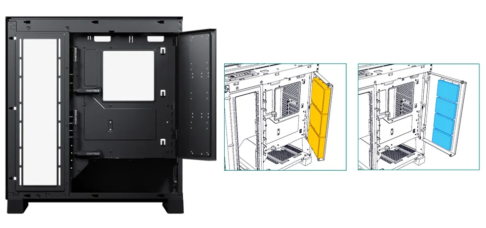 Phanteks NV5 D-RGB Tempered Glass Case (Black) overview 7