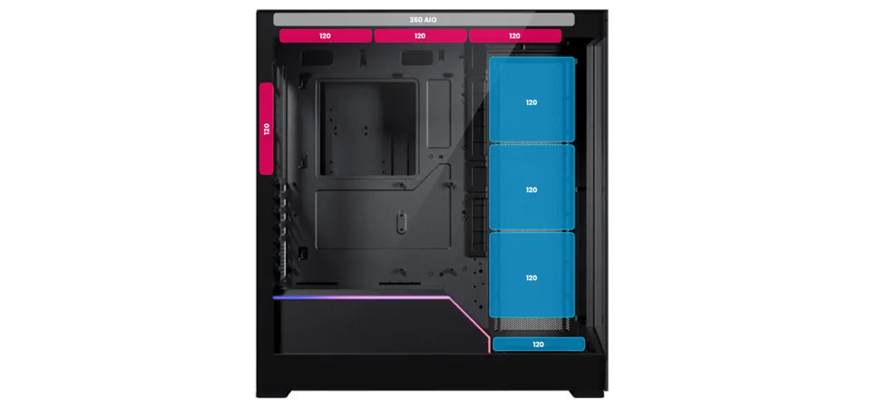 Phanteks NV5 D-RGB Tempered Glass Case (Black) overview 8