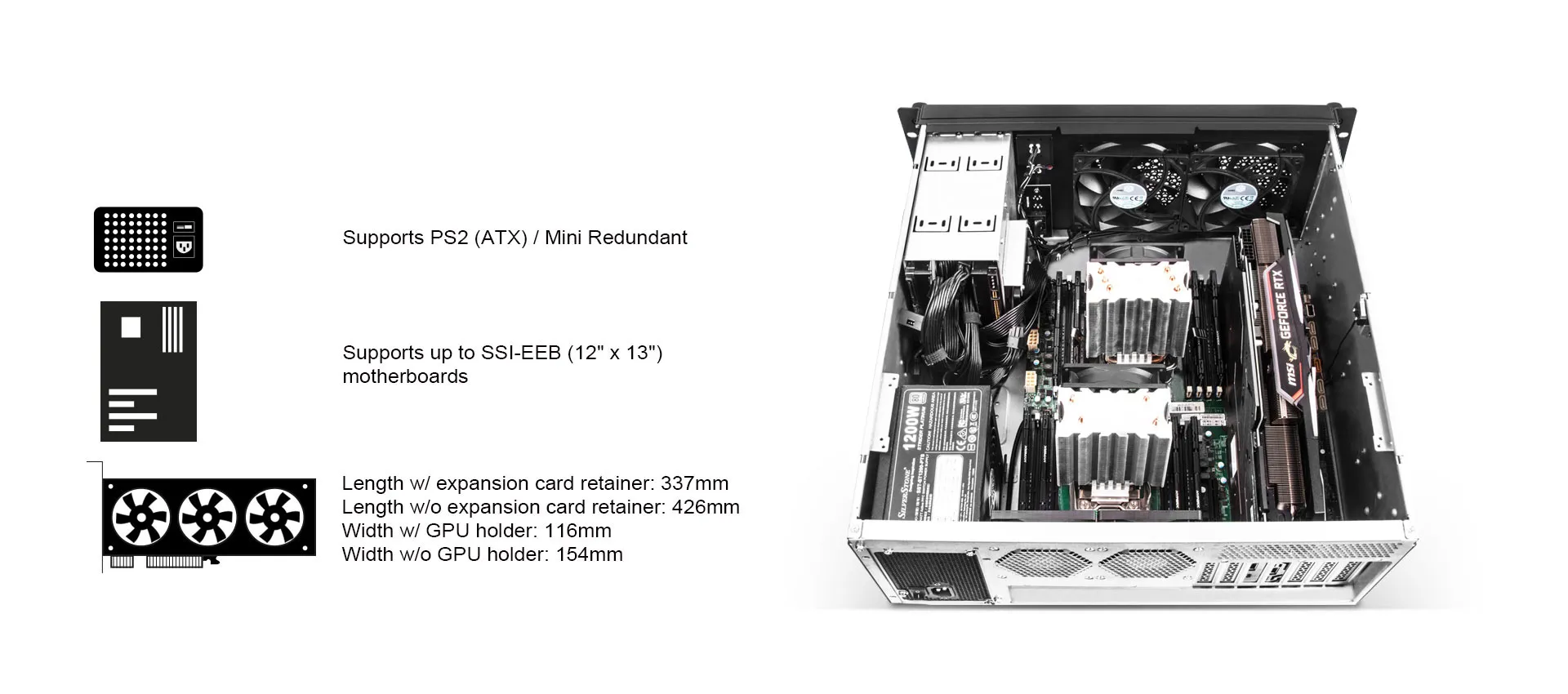SILVERSTONE RM42-502 4U EATX Server Rack Cabinet overview 2