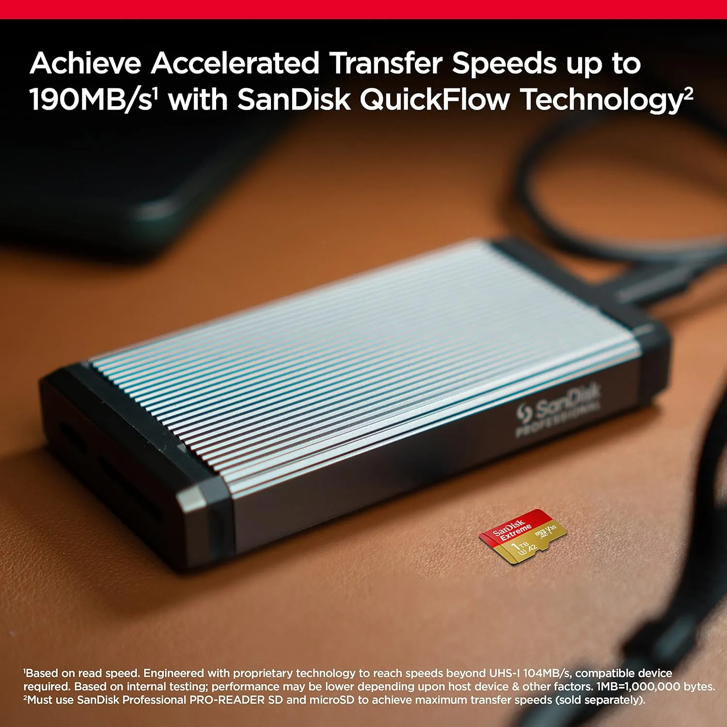 SanDisk 1TB Extreme microSD UHS I Card (Red/Gold) overview 2