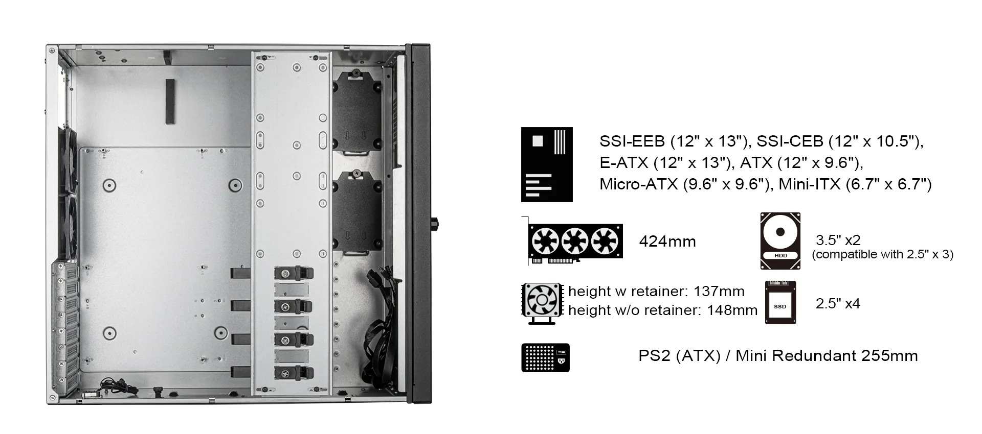 SilverStone RM44 4U Rackmount Server Chassis overview 2