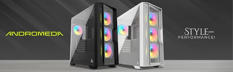TAG Gamerz Andromeda RGB M ATX Mid-Tower Cabinet (Black) overview 1