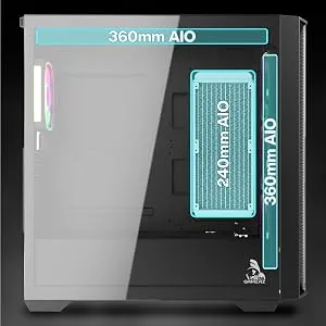 TAG Gamerz Andromeda RGB M ATX Mid-Tower Cabinet (White) overview 5