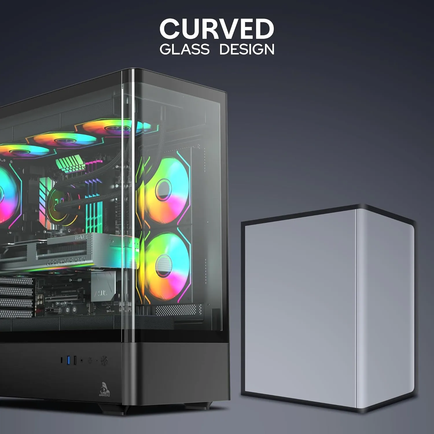 TAG Gamerz Aurora Mid Tower ATX Gaming Cabinet (Black) overview 2