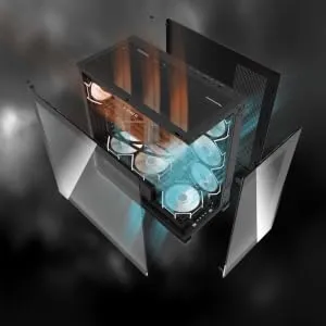 TAG Gamerz Luminor ARGB ATX Mid-Tower Cabinet (Black) overview 3