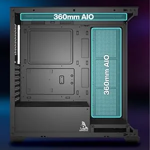 TAG Gamerz Luminor ARGB ATX Mid-Tower Cabinet (Black) overview 8