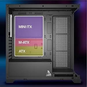 TAG Gamerz Luminor ARGB ATX Mid-Tower Cabinet (Black) overview 9