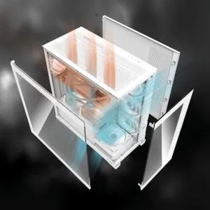 TAG Gamerz Luminor RGB ATX Mid-Tower Cabinet (White) overview 3