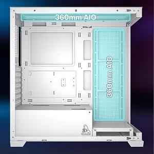 TAG Gamerz Luminor RGB ATX Mid-Tower Cabinet (White) overview 7