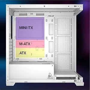 TAG Gamerz Luminor RGB ATX Mid-Tower Cabinet (White) overview 8
