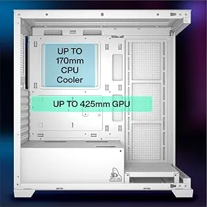 TAG Gamerz Luminor RGB ATX Mid-Tower Cabinet (White) overview 9