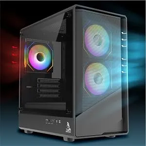 TAG Gamerz Starlight ARGB Mid-Tower M-ATX Gaming Cabinet (Black) overview 3
