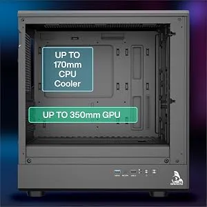 TAG Gamerz Starlight ARGB Mid-Tower M-ATX Gaming Cabinet (Black) overview 5