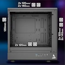TAG Gamerz Starlight ARGB Mid-Tower M-ATX Gaming Cabinet (Black) overview 6