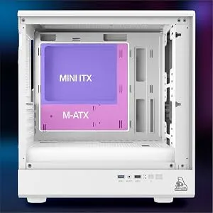 TAG Gamerz Starlight ARGB Mid-Tower M-ATX Gaming Cabinet (White) overview 4